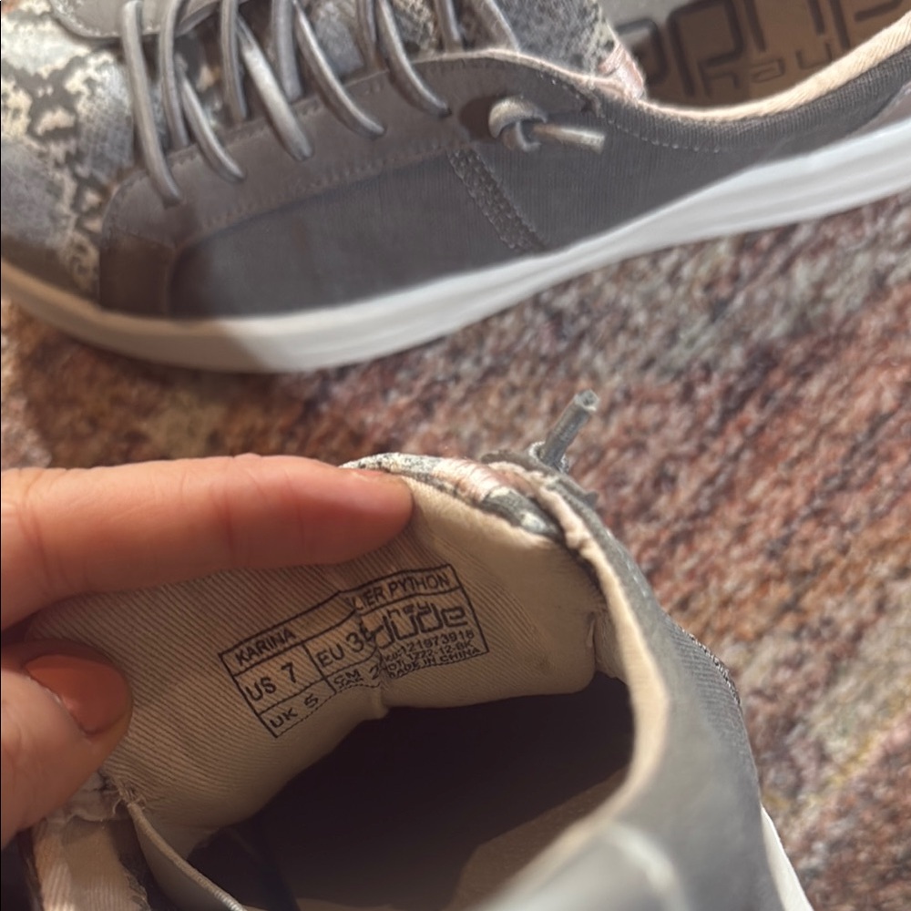 Hey Dude Karina Silver Python Stylish Sneakers Si… - image 8